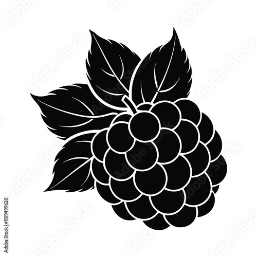 Blackberries Tree - Fresh Organic Fruit Vector Illustration for Nature and Food Design