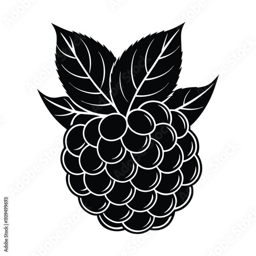 Blackberries Tree - Fresh Organic Fruit Vector Illustration for Nature and Food Design