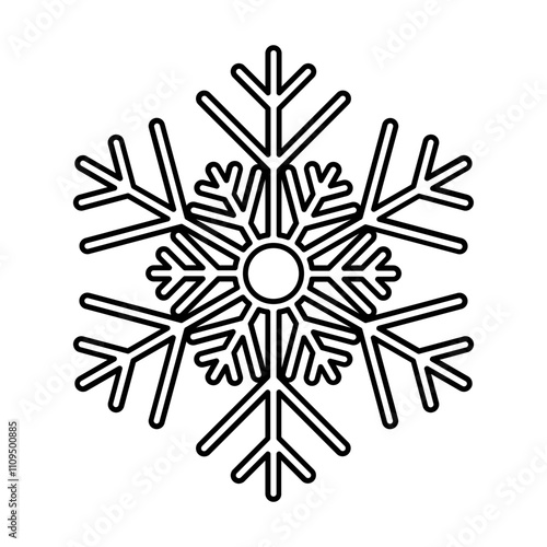 Snowflakes icon in line style