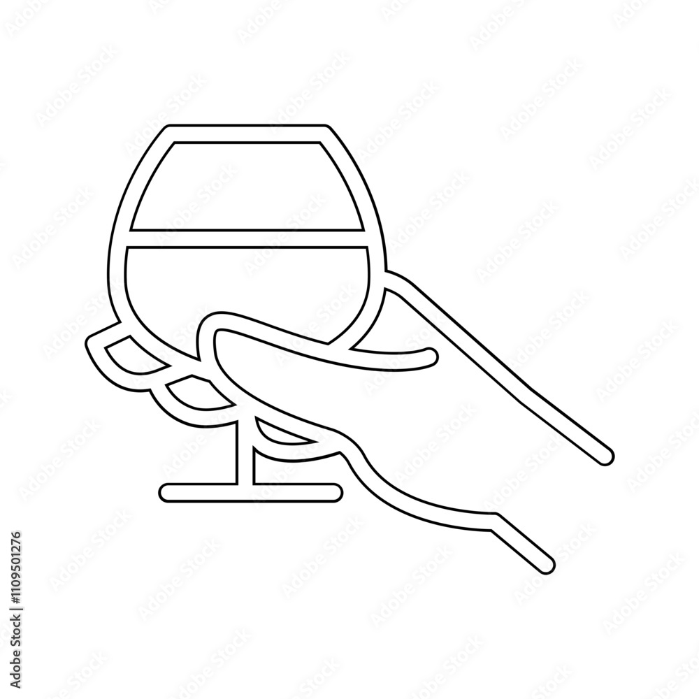 Obraz premium Whiskey icon in line style