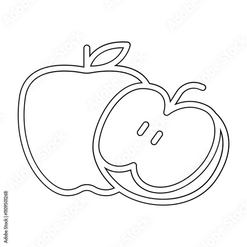 Apple icon in line style