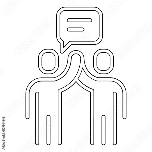 Speaking icon in line style