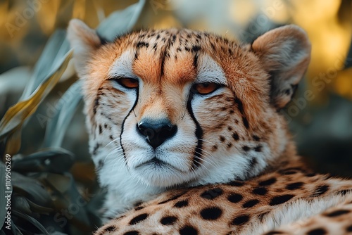 Cheetah Portrait Golden Hour African Wildlife