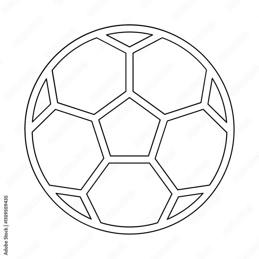 Fototapeta premium Football icon in line style