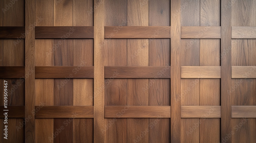 A wooden wall with a pattern of wood grain A wooden wall with a pattern of wood grain