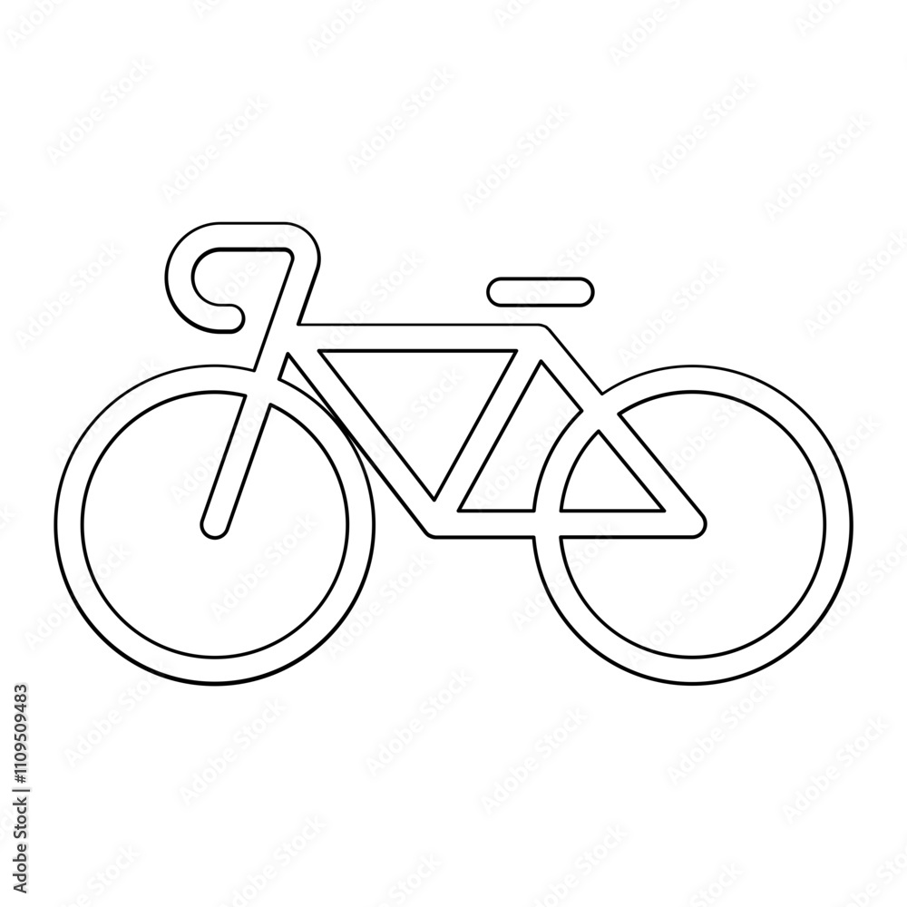 Bicycle icon in line style Bicycle icon in line style