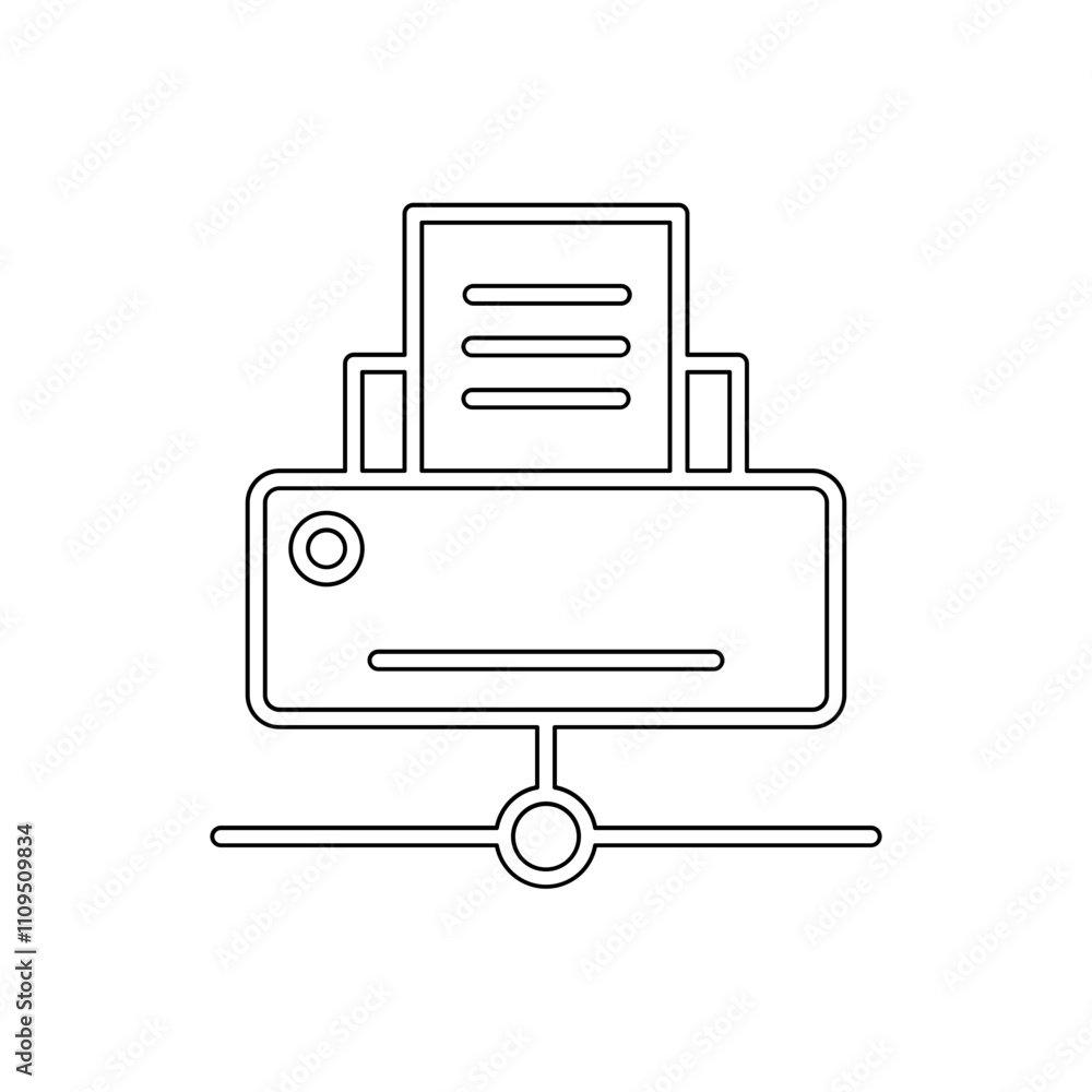 Printer icon in line style Printer icon in line style