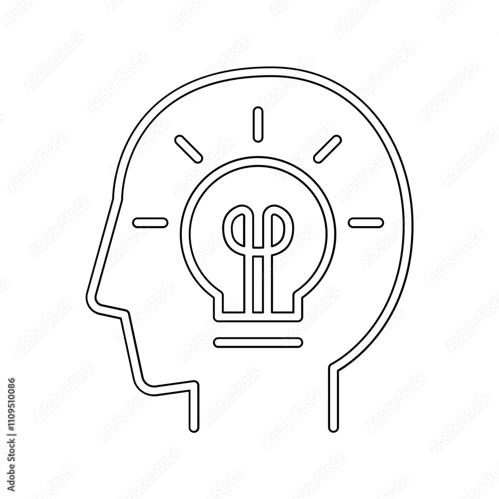 Idea, creativity icon in line style Idea, creativity icon in line style