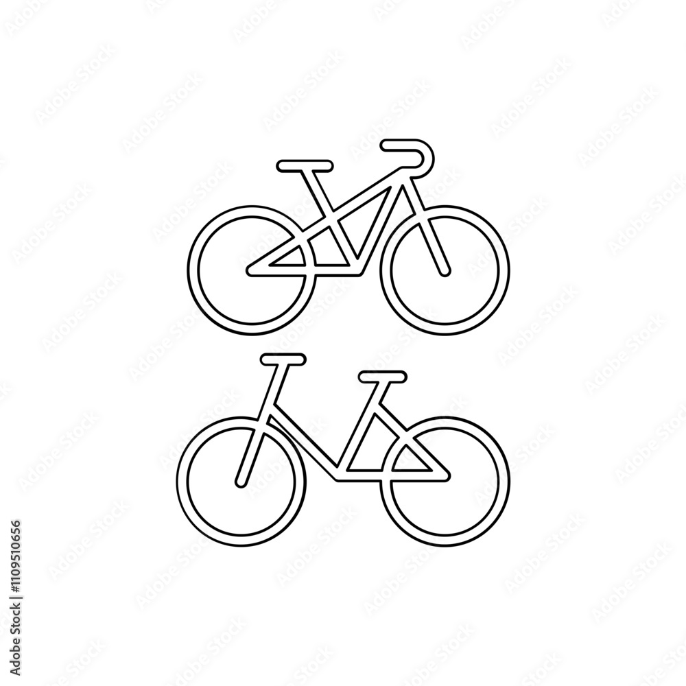 Fototapeta premium Bicycle icon in line style