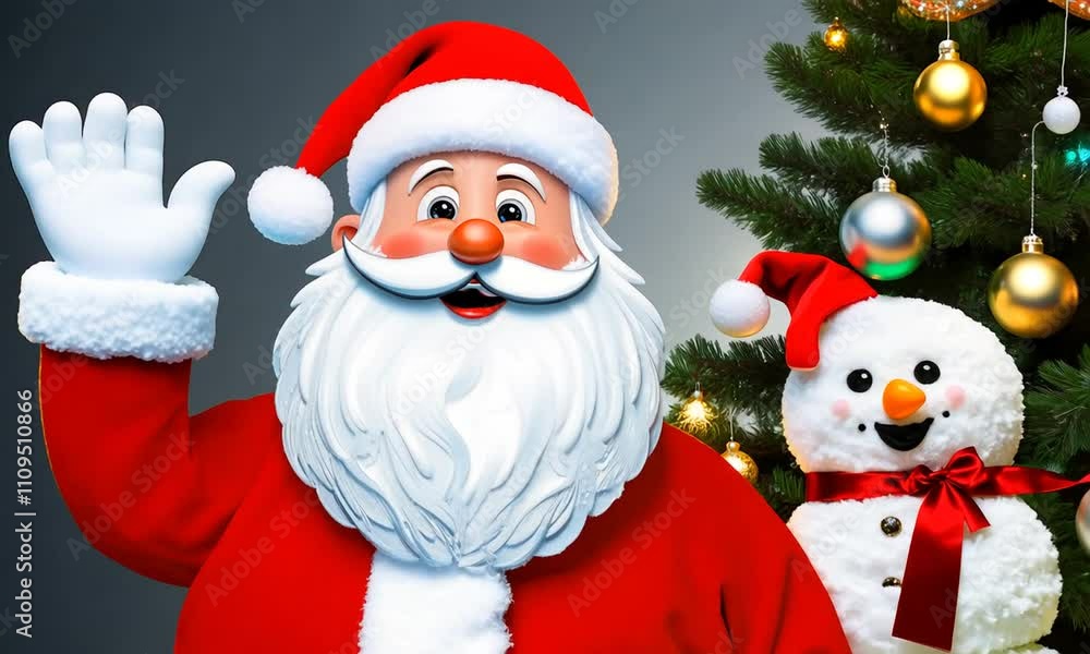 santa claus and snowman santa claus and snowman