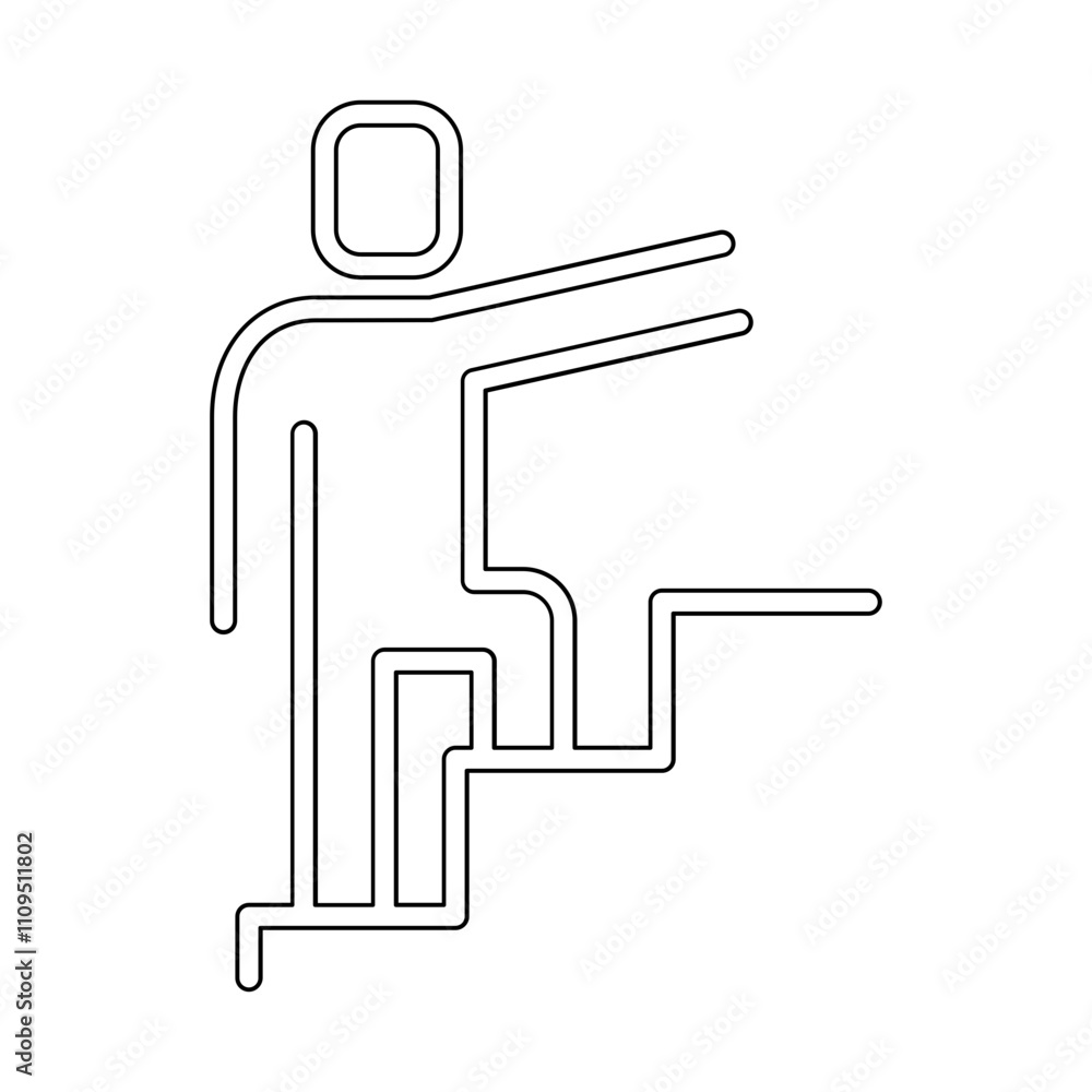 Development icon in line style Development icon in line style