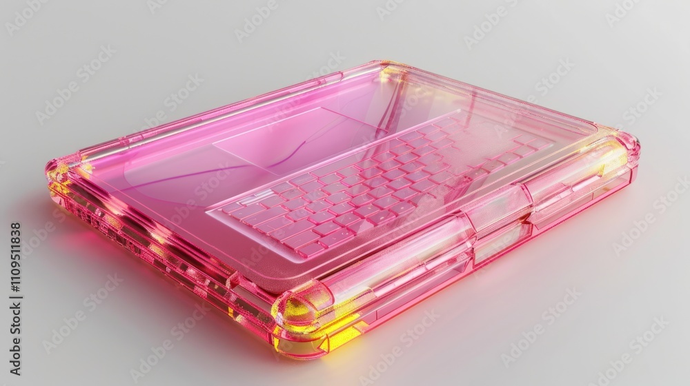 Pink transparent laptop case. Pink transparent laptop case.