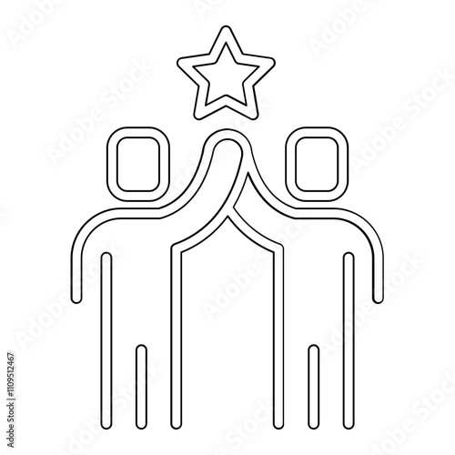 Success icon in line style