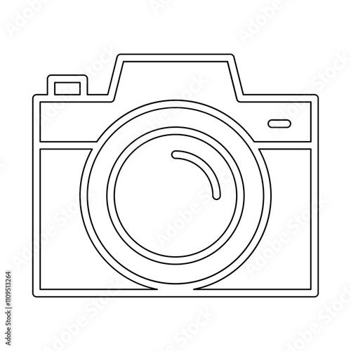 Camera icon in line style