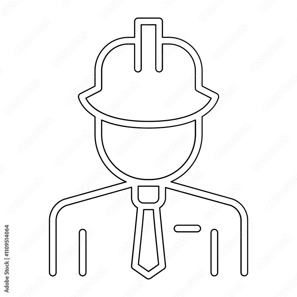 Obraz premium Engineer icon in line style