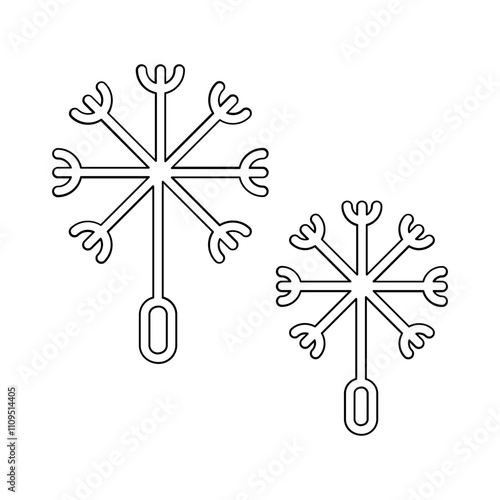 Dandelion icon in line style