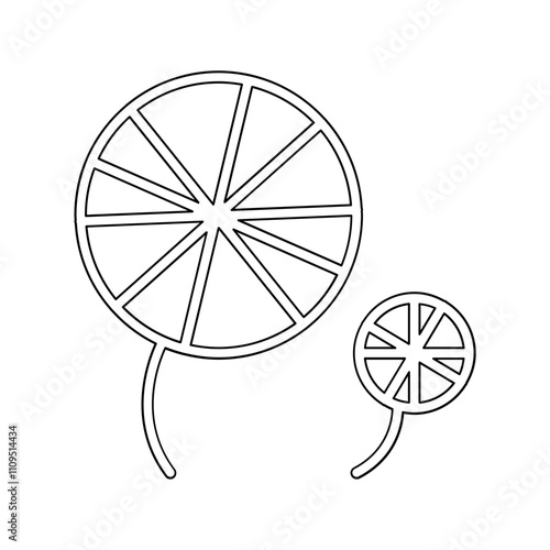 Dandelion icon in line style
