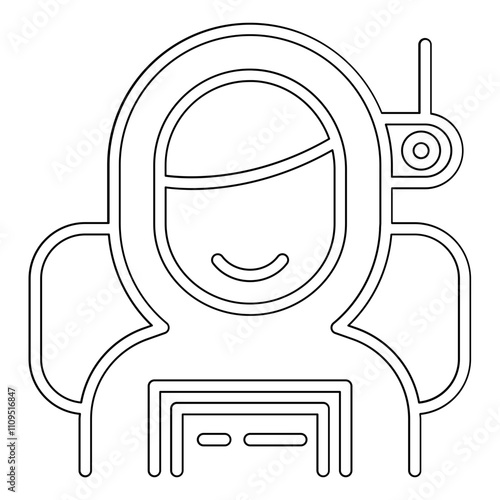 Astronaut icon in line style