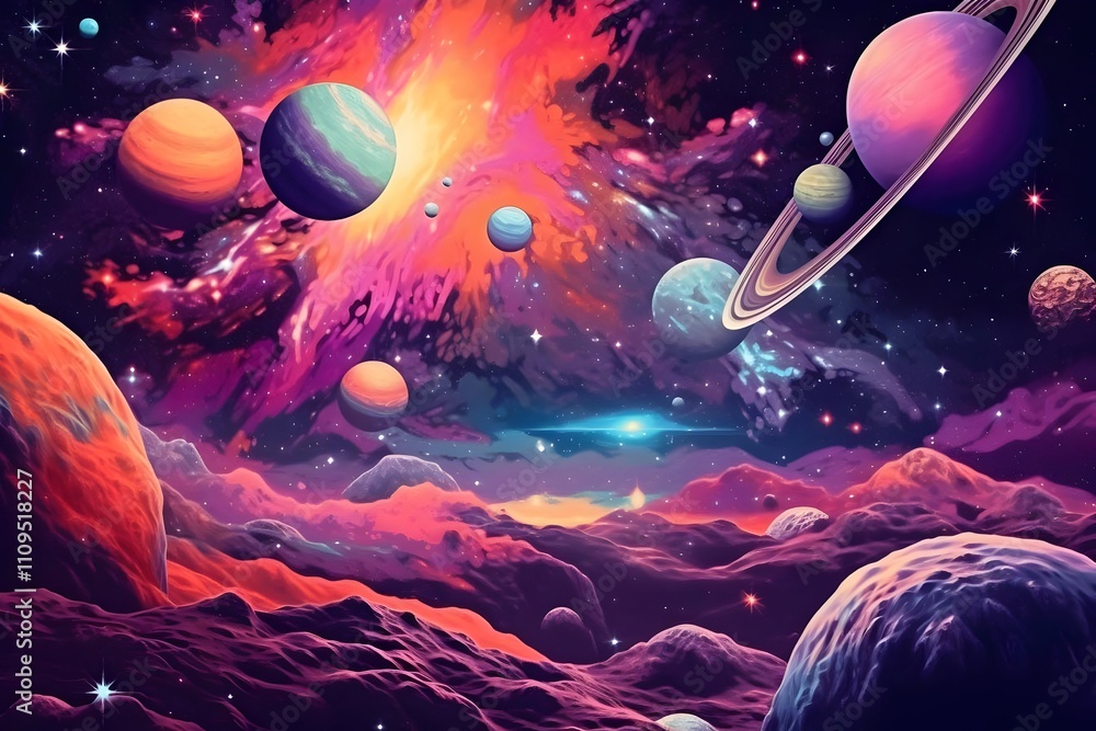 Fototapeta premium planet with space