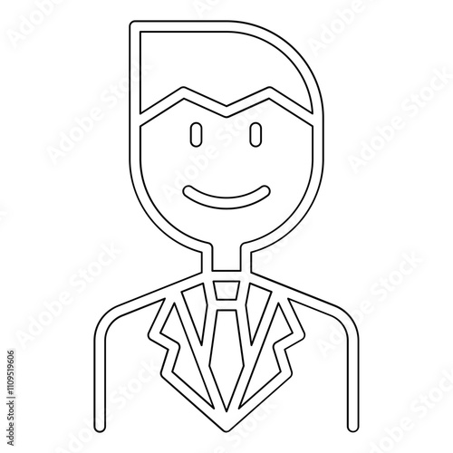 Wallpaper Mural businessman icon in line style Torontodigital.ca