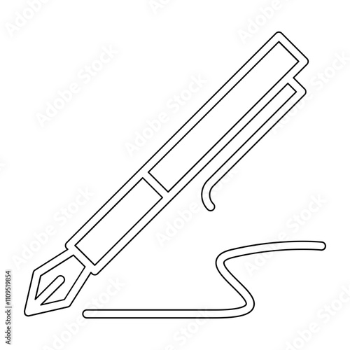 Signature icon in line style