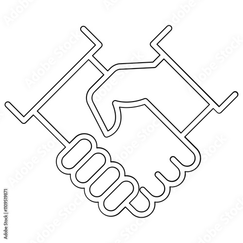 Partner icon in line style