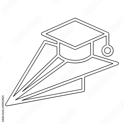 Study abroad icon in line style