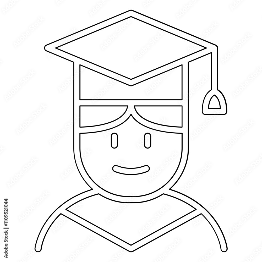 Fototapeta premium Graduation icon in line style