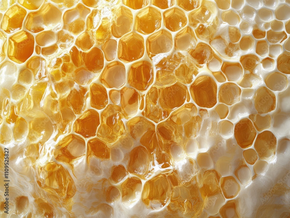 Close up of honeycomb. Flat lay, top view. Close up of honeycomb. Flat lay, top view.