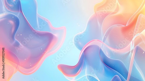 A modern abstract background with a combination of fluid shapes and pastel gradients, ideal for stylish mockups
