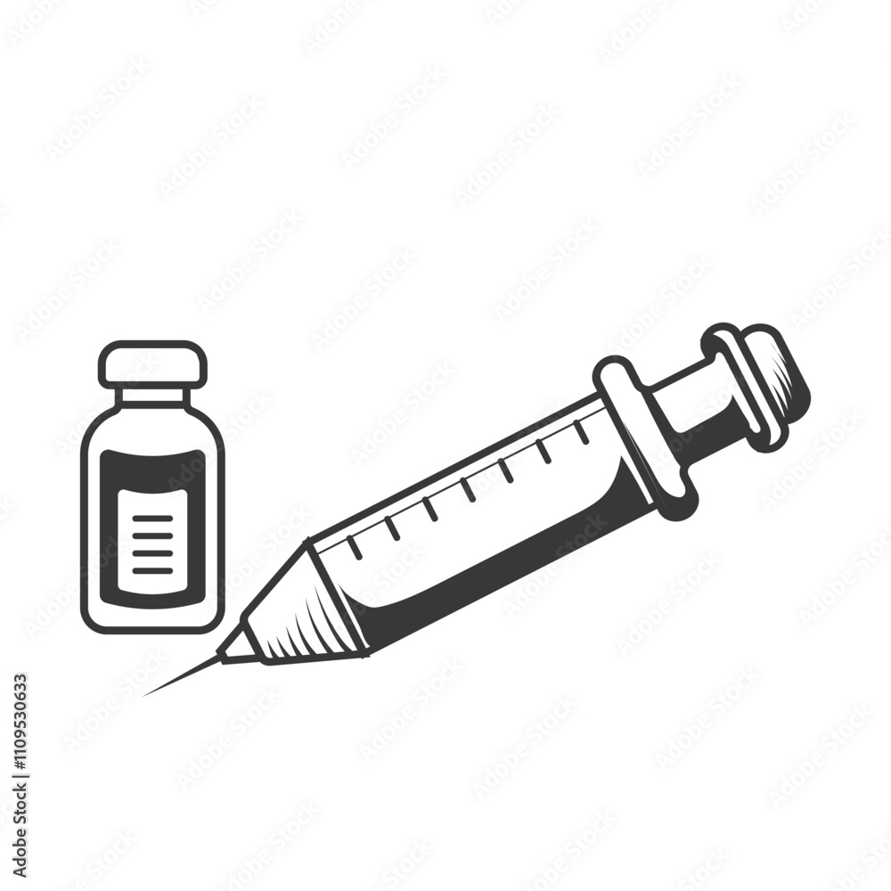 Injection black and white design Injection black and white design