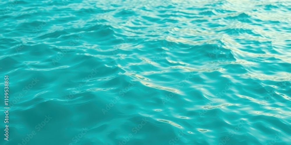 The surface of the turquoise water ripples gently in the sunlight, creating a serene and calming ambiance. The surface of the turquoise water ripples gently in the sunlight, creating a serene and calming ambiance.