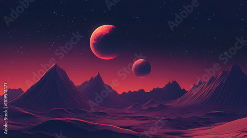 Lunar eclipse wiev generative ai. Eclipse. Illustration photo