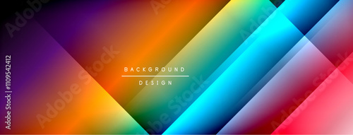 Colorful gradient with lines made of shadow and light. Creative background