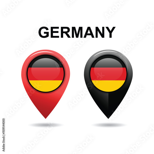 Free Download Germany Location icon, Germany Flag Location icon, Location vector icon - GFXLoad