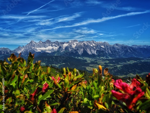 Dachstein mountains in Austria, Beautiful vacation, panorama picture, beautiful nature, Dachstein region
