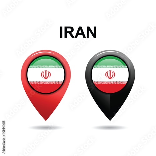 Free Download Iran Location icon, Iran Flag Location icon, Location vector icon - GFXLoad