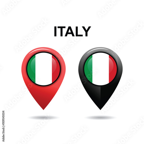 Italy Location icon, Italy Flag Location icon, Location vector icon Free Download Italy Location icon, Italy Flag Location icon, Location vector icon - GFXLoad
