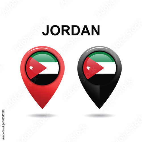 Jordan Location icon, Jordan Flag Location icon, Location vector icon Free Download Jordan Location icon, Jordan Flag Location icon, Location vector icon - GFXLoad