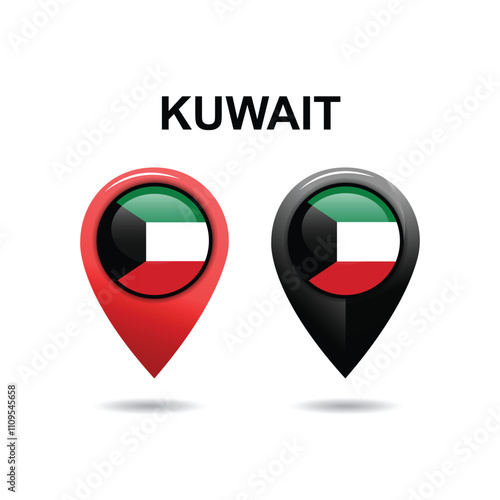 Kuwait Location icon, Kuwait Flag Location icon, Location vector icon Free Download Kuwait Location icon, Kuwait Flag Location icon, Location vector icon - GFXLoad