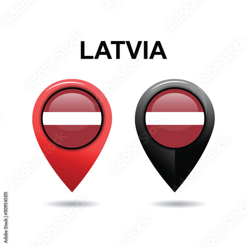 Latvia Location icon, Latvia Flag Location icon, Location vector icon Free Download Latvia Location icon, Latvia Flag Location icon, Location vector icon - GFXLoad