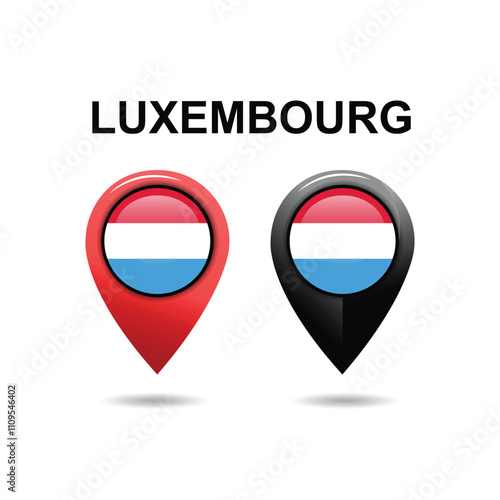 Luxembourg Location icon, Luxembourg Flag Location icon, Location vector icon Free Download Luxembourg Location icon, Luxembourg Flag Location icon, Location vector icon - GFXLoad
