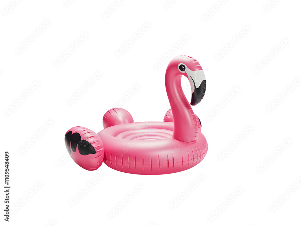 Pink flamingo pool float on a checkered background, cute and cheerful, fun object Pink flamingo pool float on a checkered background, cute and cheerful, fun object