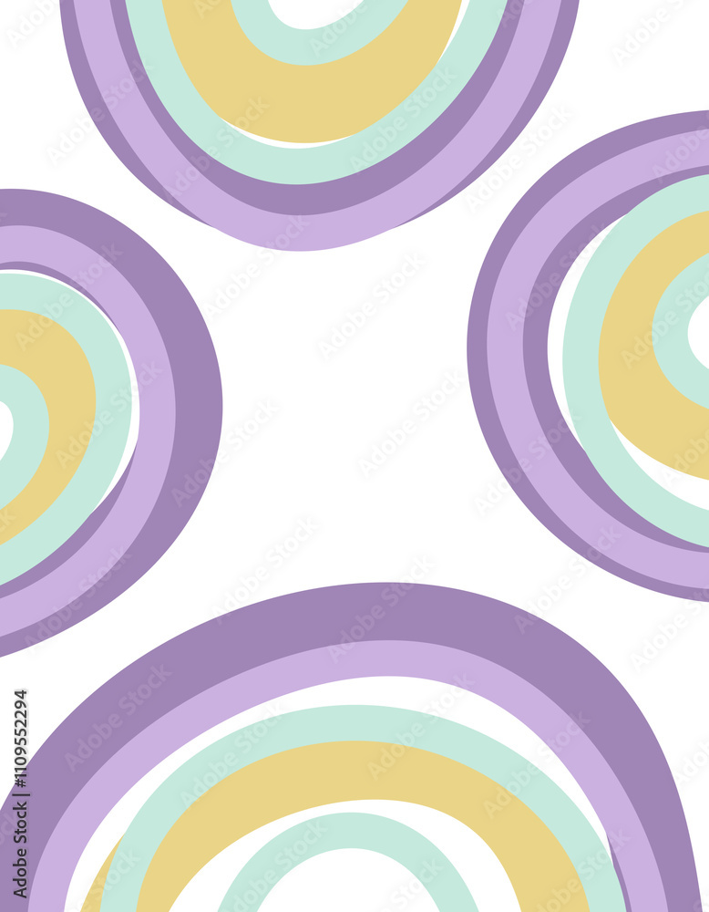 Fototapeta premium Trendy abstract print with floral and geometric elements. Suitable for social media posts, mobile apps, banner design and online advertising.