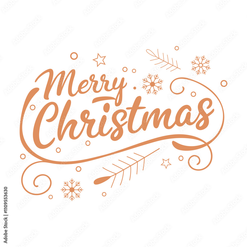 Merry christmas lettering design with snowflakes and stars vector illustration Merry christmas lettering design with snowflakes and stars vector illustration