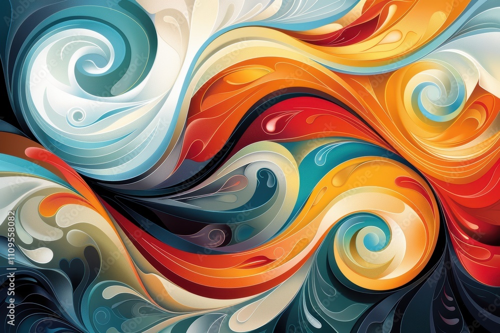 A vibrant abstract swirl of colors creating dynamic movement and flow. A vibrant abstract swirl of colors creating dynamic movement and flow.