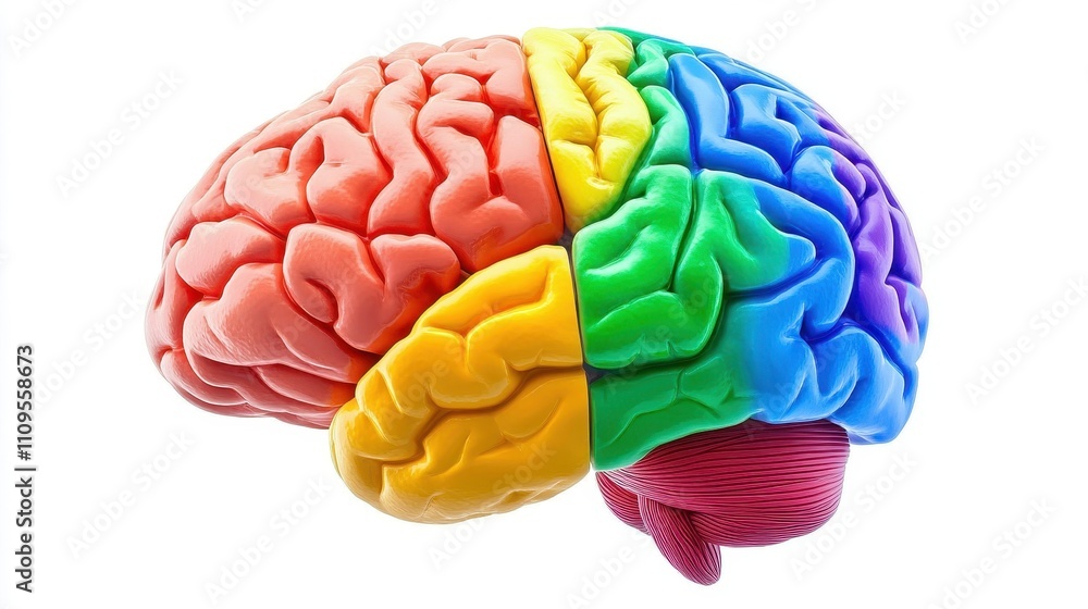 Colorful Anatomy of the Human Brain Model Colorful Anatomy of the Human Brain Model