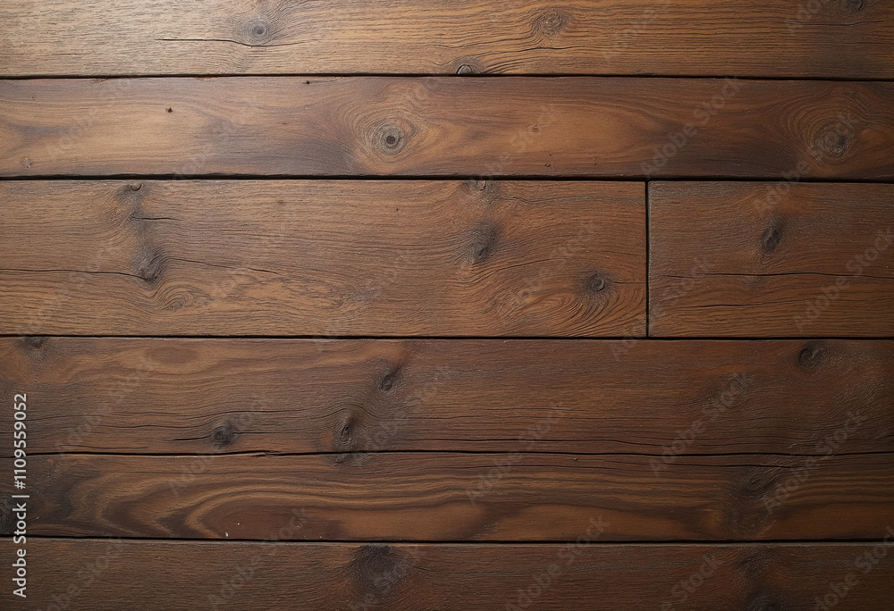 Rustic dark wooden planks with natural knots and grain Rustic dark wooden planks with natural knots and grain