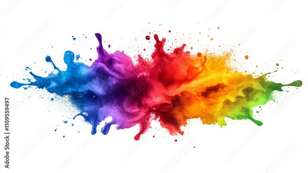 Vibrant Abstract Watercolor Splash, a lively blend of bright colors creating an energetic design, perfect for enhancing modern interior spaces with artistic flair Vibrant Abstract Watercolor Splash, a lively blend of bright colors creating an energetic design, perfect for enhancing modern interior spaces with artistic flair