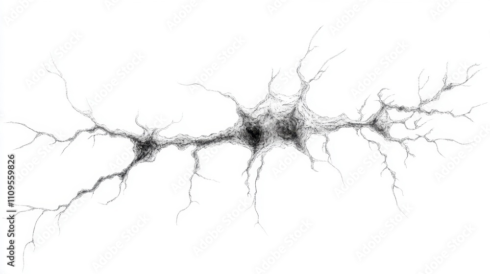 Artistic Representation of Neuron Structure and Connectivity Artistic Representation of Neuron Structure and Connectivity
